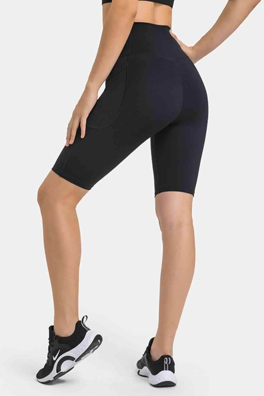Millennia High Waist Biker Shorts with Pockets for Women - Selvanelle