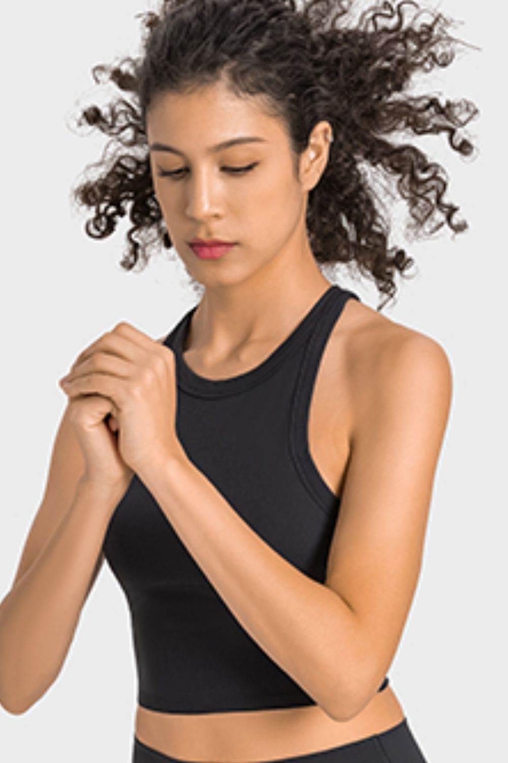 Millennia Racerback Cropped Sports Tank - Selvanelle