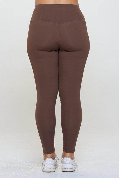 Yelete Full Size Fleece Lined High Waisted Leggings for Comfort - Selvanelle