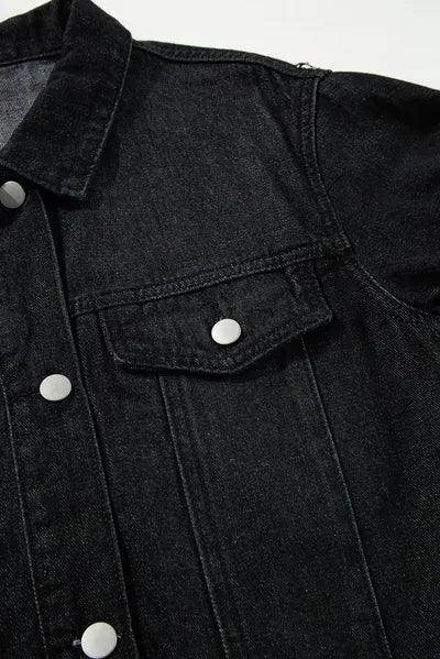 Raw Hem Button Up Denim Top for Chic Everyday Style - Selvanelle