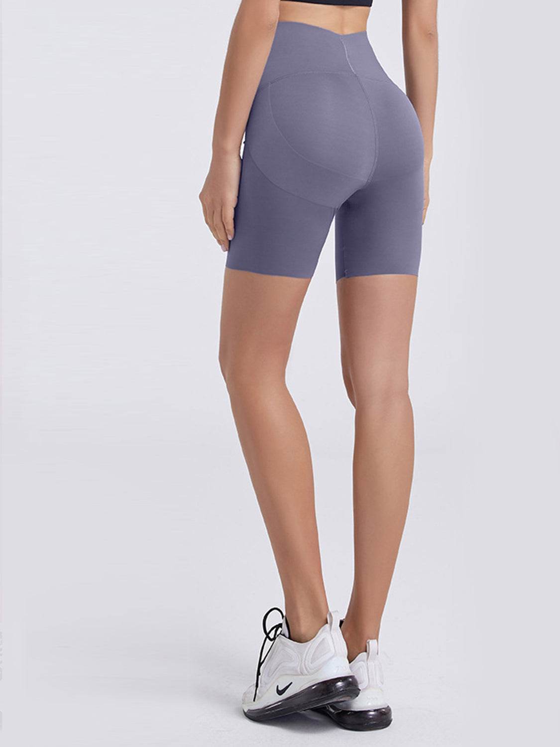 Wide Waistband Sports Shorts - Selvanelle