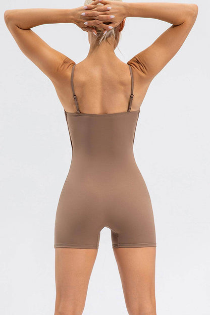 Spaghetti Strap Round Neck Romper for Women Casual Style - Selvanelle