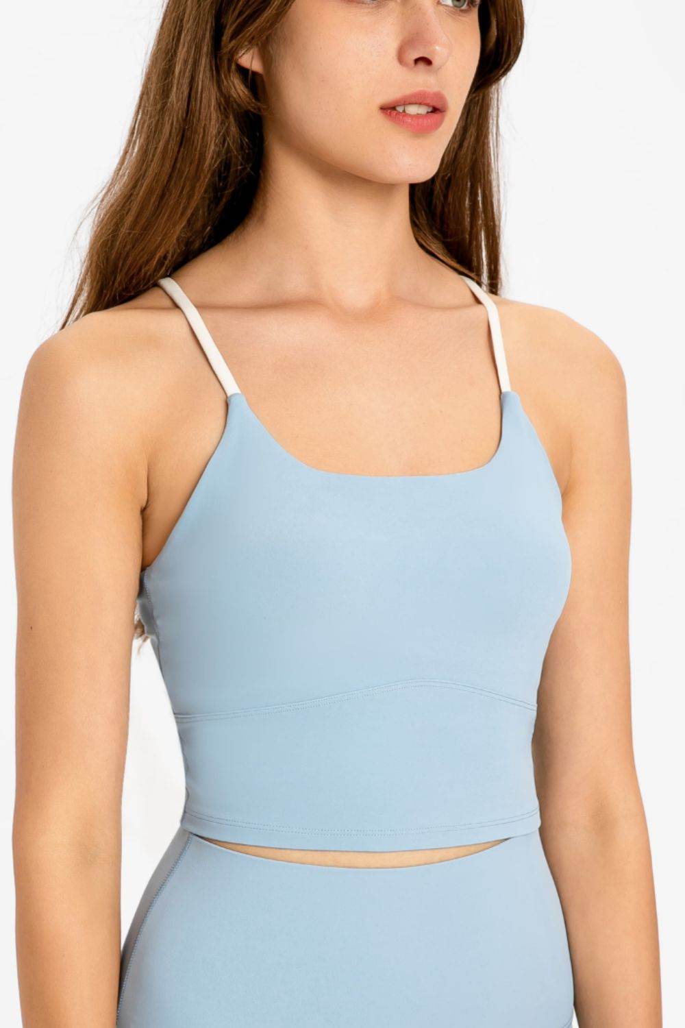 Millennia Crisscross Back Scoop Neck Sports Cami - Selvanelle