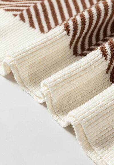 Striped Round Neck Long Sleeve Sweater for Women Fashion - Selvanelle