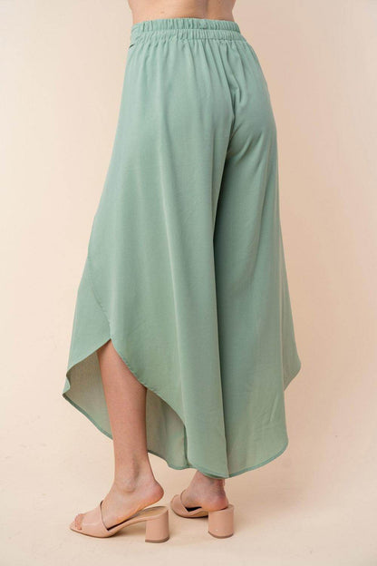 White Birch High Waisted Woven Pants for Stylish Comfort - Selvanelle