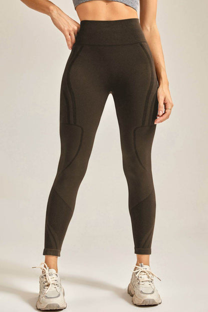 Wide Waistband Long Active Pants - Selvanelle