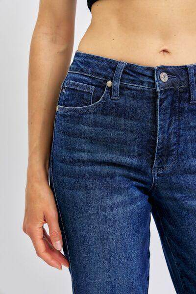 Judy Blue Full Size Tummy Control Straight Jeans Plus Size - Selvanelle