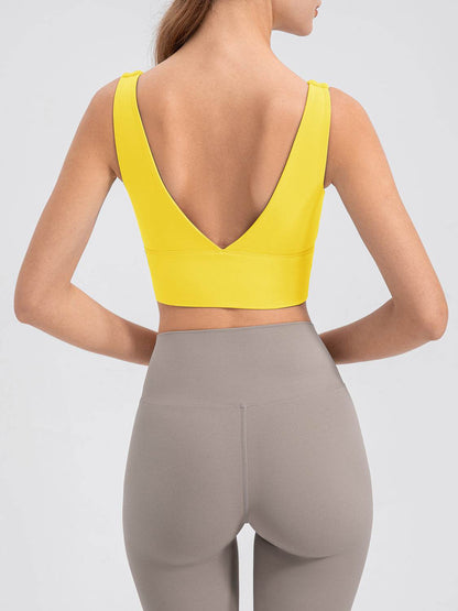 Scoop Neck Wide Strap Active Tank - Selvanelle