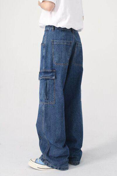 Wide Leg Jeans with Pockets for Stylish Comfort - Selvanelle