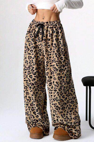 Leopard Wide Leg Pants for Women - Stylish and Trendy - Selvanelle