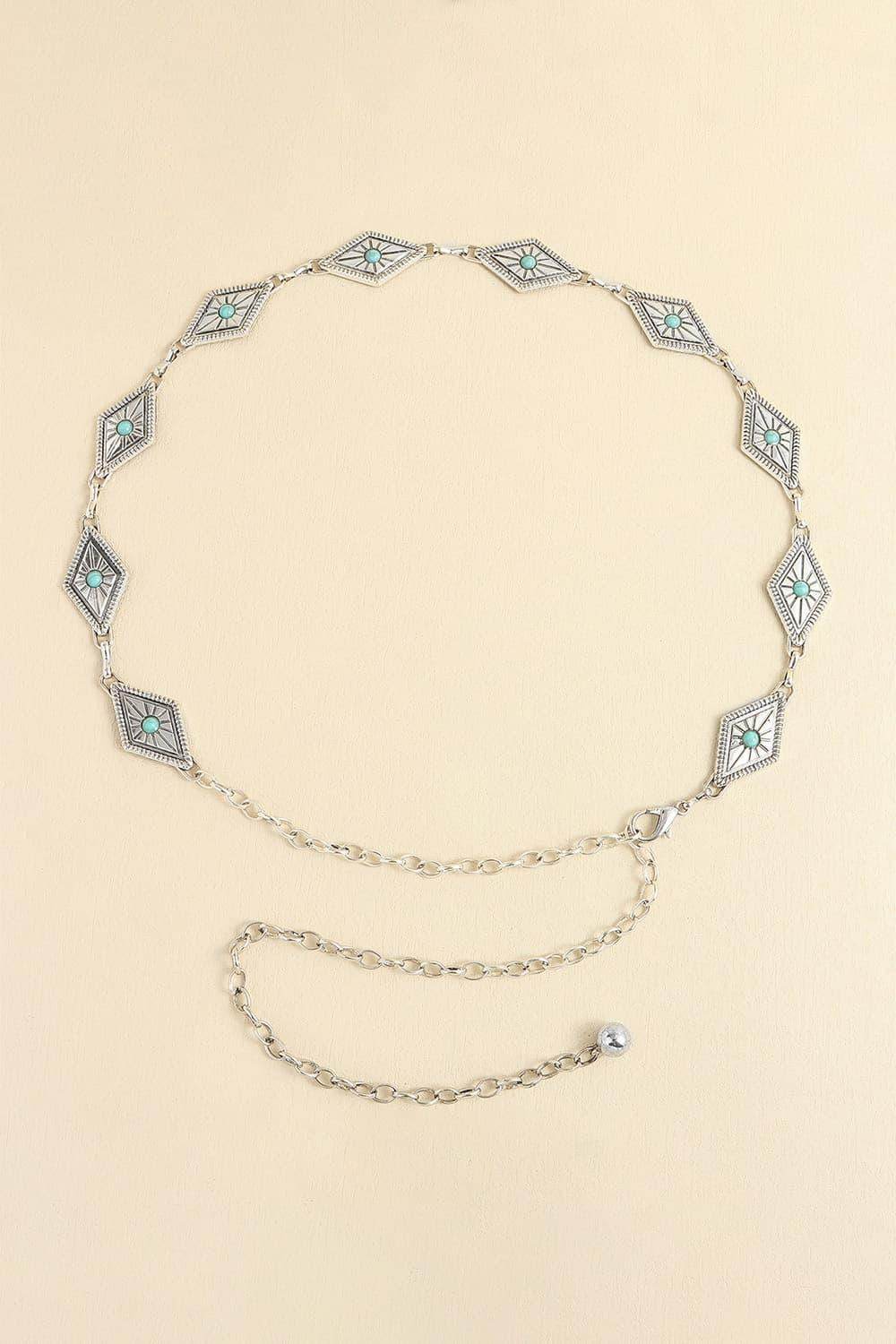 Vintage Turquoise Alloy Belt for Chic Fashion Style - Selvanelle