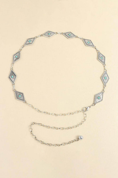 Vintage Turquoise Alloy Belt for Chic Fashion Style - Selvanelle