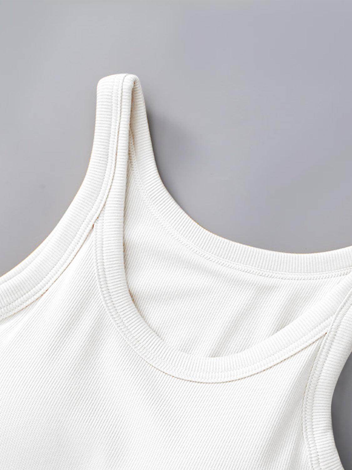 Round Neck Tank with Bra for Everyday Comfort Wear - Selvanelle