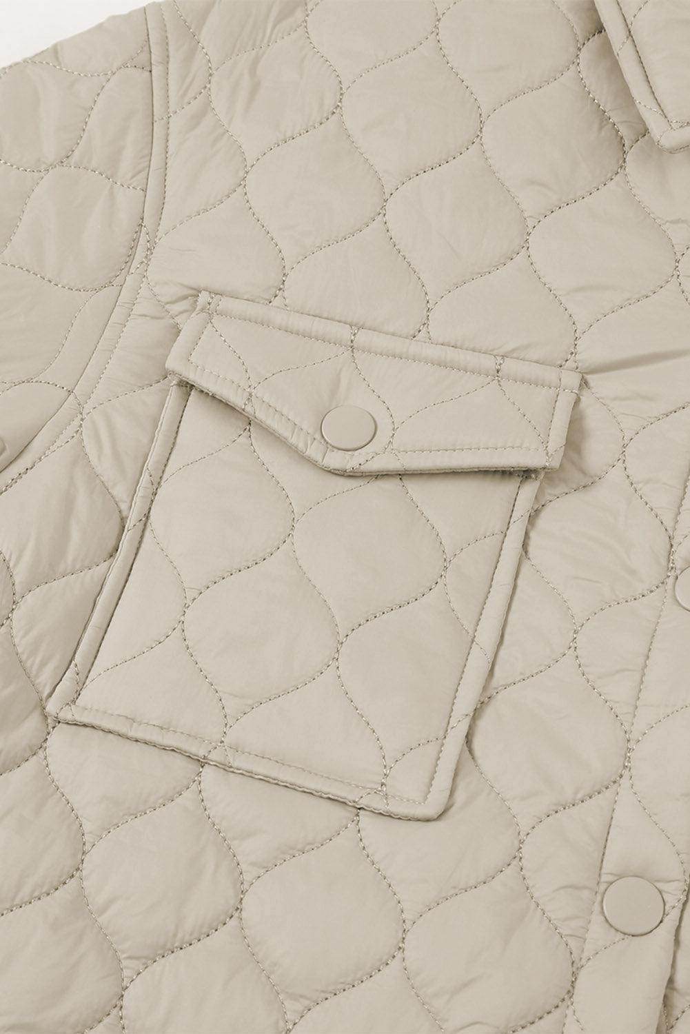 Snap Down Collared Winter Coat for Stylish Warmth - Selvanelle