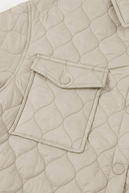 Snap Down Collared Winter Coat for Stylish Warmth - Selvanelle