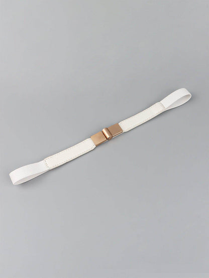 PU Elastic Skinny Belt for Women Adjustable Fashion Accessory - Selvanelle