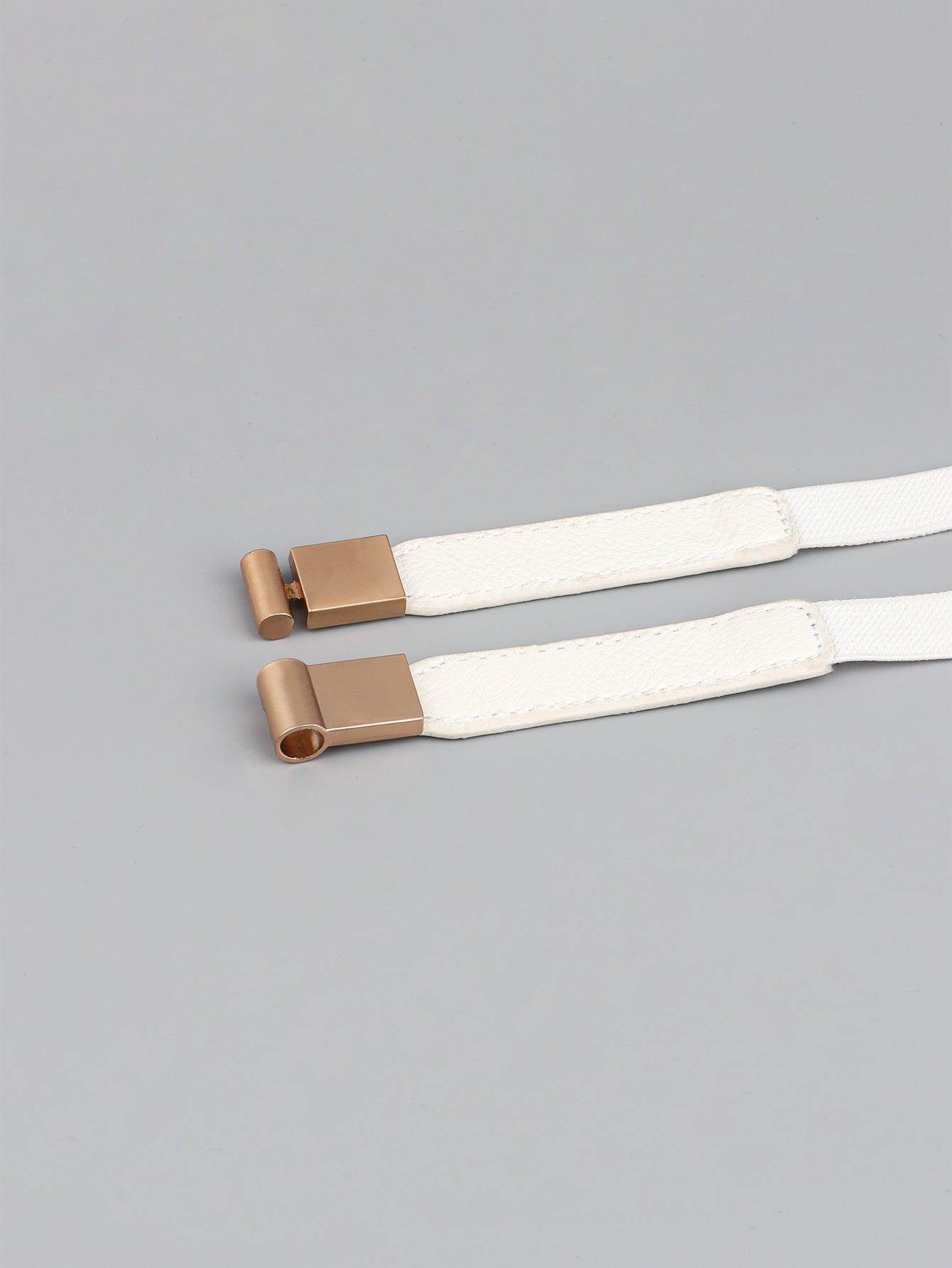 PU Elastic Skinny Belt for Women Adjustable Fashion Accessory - Selvanelle