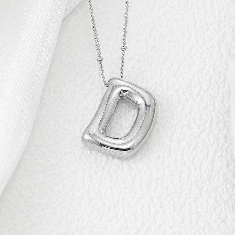 Copper Bubble Letter Pendant Necklace for Stylish Charm - Selvanelle