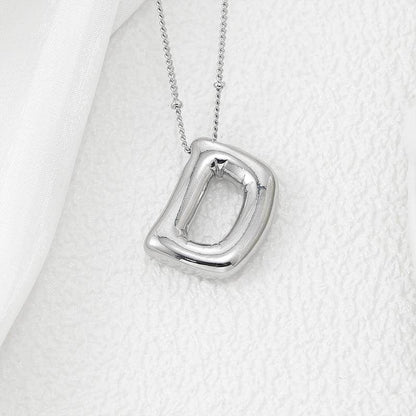 Copper Bubble Letter Pendant Necklace for Stylish Charm - Selvanelle
