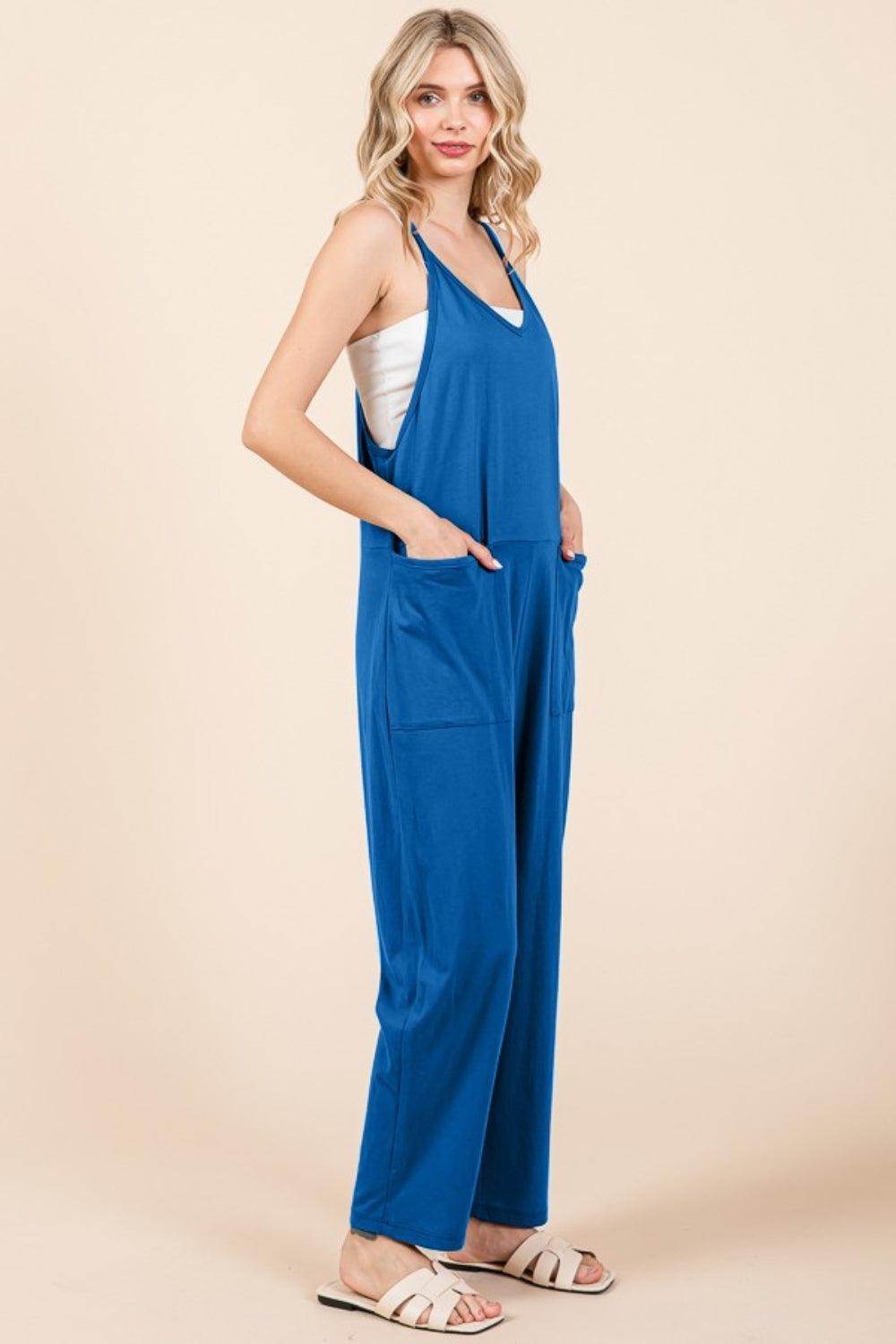 Culture Code Full Size Sleeveless Jumpsuit with Pockets - Selvanelle
