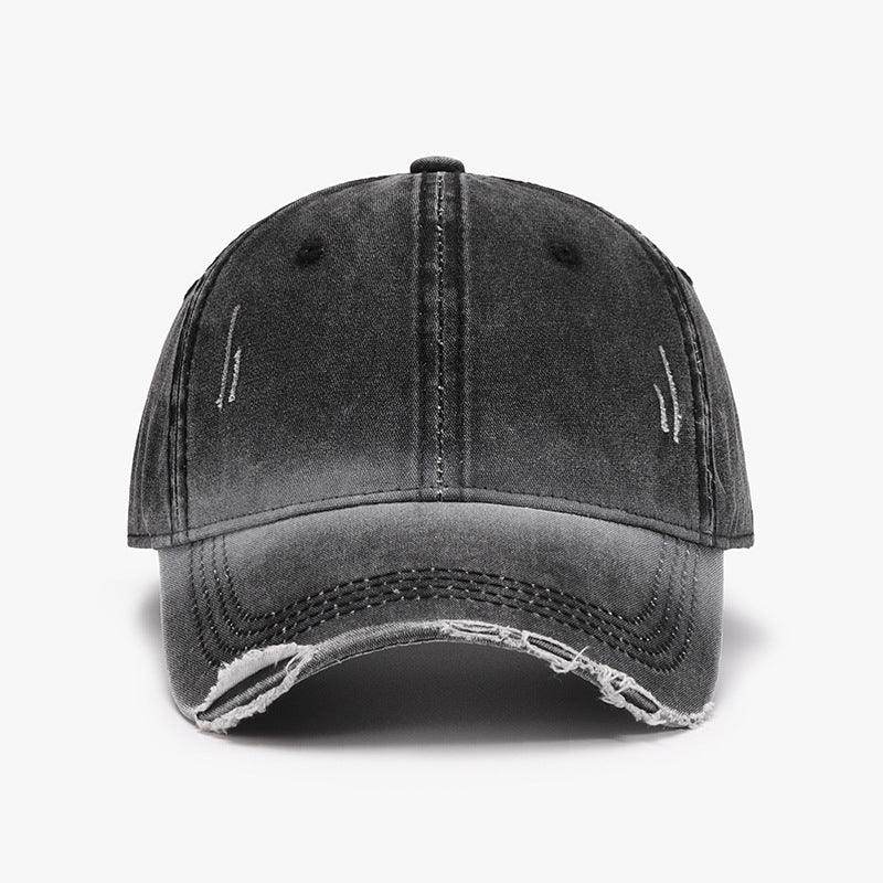 Distressed Washed Adjustable Baseball Cap for All Seasons - Selvanelle