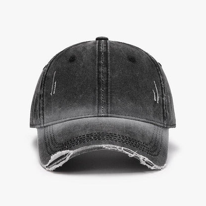 Distressed Washed Adjustable Baseball Cap for All Seasons - Selvanelle
