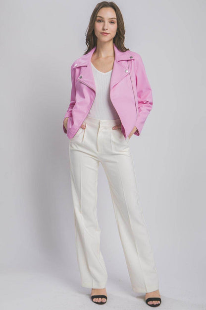Love Tree Collared Neck Zip Up Jacket for Stylish Layering - Selvanelle