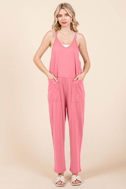 Culture Code Full Size Sleeveless Jumpsuit with Pockets - Selvanelle