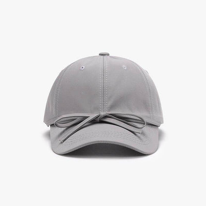 Tied Bow Cotton Baseball Cap for Stylish Summer Wear - Selvanelle