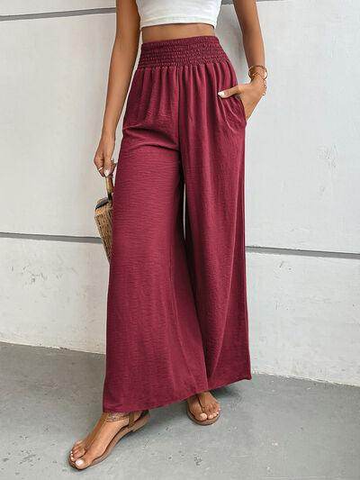 Perfee Wide Leg Pants with Pockets for Women Stylish Comfort - Selvanelle