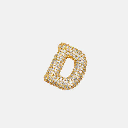 Inlaid Zircon Bubble Initial Necklace for Elegant Style - Selvanelle