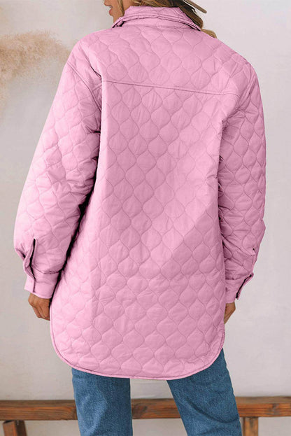 Snap Down Collared Winter Coat for Stylish Warmth - Selvanelle