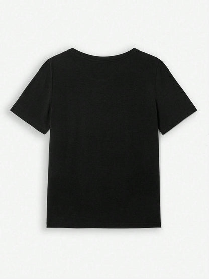 HAPPY EASTER Graphic Round Neck T-Shirt - Selvanelle