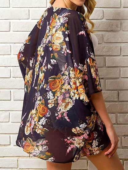 Open Front Half Sleeve Cover-Up - Selvanelle