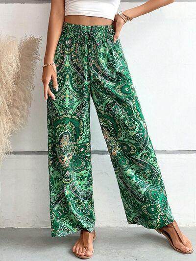 Printed Wide Leg Pants for Stylish Comfort and Fit - Selvanelle