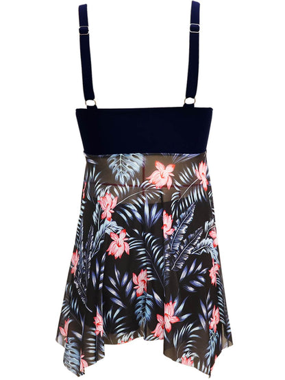 Printed Wide Strap Two-Piece Swim Set - Selvanelle
