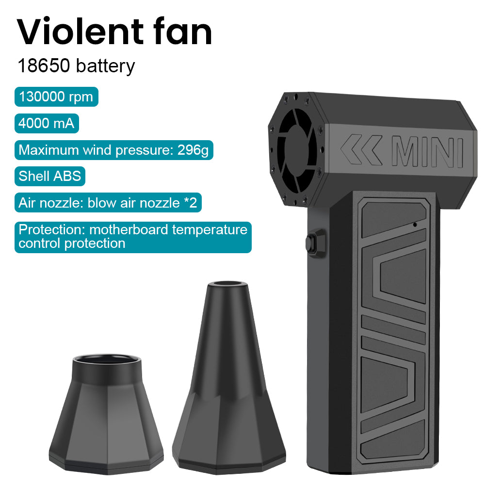 Turbo Fan Electric Air Duster Portable 130000RPM Cleaning Jet Blower Tool Car Blowing Snow 4 Gears adjustable Type-C Charging
